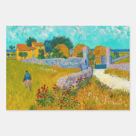 Van Gogh Blume Betten, Bauernhof und Rose Geschenkpapier Set (Vorderseite 2)