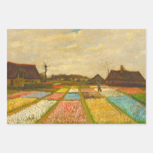 Van Gogh Blume Betten, Bauernhof und Rose Geschenkpapier Set (Vorderseite)
