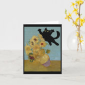 Van Gogh Blume Cat Sunflowers Karte (Gelbe Blume)