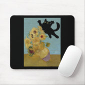 Van Gogh Blume Cat Sunflowers Mousepad (Mit Mouse)