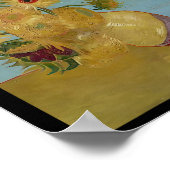 Van Gogh Blume Cat Sunflowers Poster (Ecke)
