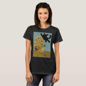 Van Gogh Blume Cat Sunflowers T-Shirt (Vorne ganz)