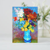 Van Gogh-Blume in einer Blauen Vase Begleitkarte (Stehend Vorderseite)