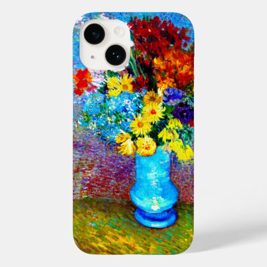 Van Gogh-Blume in einer Blauen Vase Case-Mate iPhone Hülle (Rückseite)
