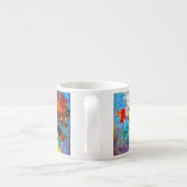 Van Gogh-Blume in einer Blauen Vase Espressotasse (Rückseite)