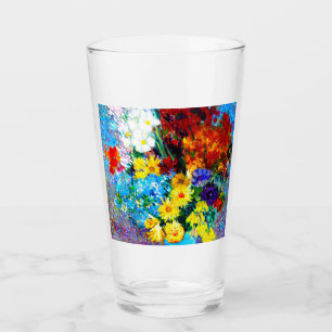 Van Gogh-Blume in einer Blauen Vase Glas