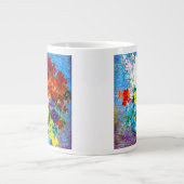 Van Gogh-Blume in einer Blauen Vase Jumbo-Tasse (Vorderseite)