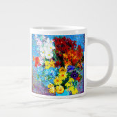 Van Gogh-Blume in einer Blauen Vase Jumbo-Tasse (Rechts)