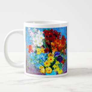 Van Gogh-Blume in einer Blauen Vase Jumbo-Tasse