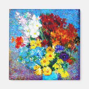 Van Gogh-Blume in einer Blauen Vase Magnet