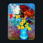 Van Gogh-Blume in einer Blauen Vase Magnet<br><div class="desc">Magnet mit Vincent van Gogh’s Ölgemälde in einer Blauen Vase (1887). Schöne Blume in verschiedenen Farben sind in einer blauen Vase angeordnet: rot,  lila,  weiß,  blau,  gelb,  rot,  orange. Ein wunderbares Geschenk für die Fans von Post-Impressionismus und holländischer Kunst.</div>