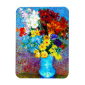 Van Gogh-Blume in einer Blauen Vase Magnet (Vertikal)