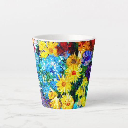 Van Gogh-Blume in einer Blauen Vase Milchtasse (Vorderseite)