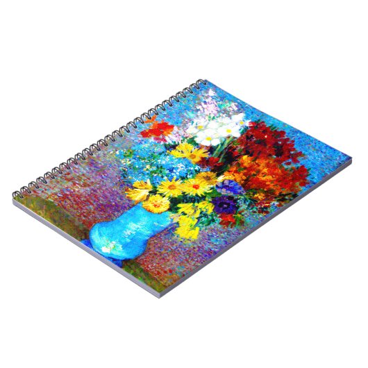 Van Gogh-Blume in einer Blauen Vase Notizblock (Linke Seite)