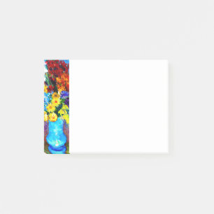 Van Gogh-Blume in einer Blauen Vase Post-it Klebezettel