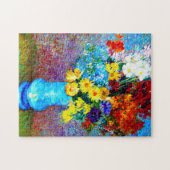 Van Gogh-Blume in einer Blauen Vase Puzzle (Horizontal)