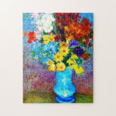 Van Gogh-Blume in einer Blauen Vase Puzzle (Vertikal)