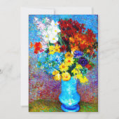 Van Gogh-Blume in einer Blauen Vase Save The Date (Vorderseite)