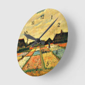 Van Gogh - Blume in Holland Runde Wanduhr (Winkel)