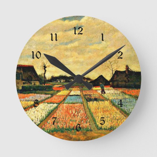 Van Gogh - Blume in Holland Runde Wanduhr (Vorderseite)