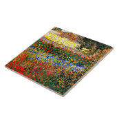 Van Gogh - Blumengarten, feine Kunstmalerei, Fliese (Seite)