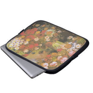 Van Gogh Blumenstilleben Rote Mohnblumen und Rosen Laptopschutzhülle