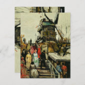 Van Gogh - Blute-Fin Mill Postkarte (Vorne/Hinten)