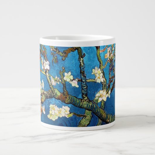 Van Gogh Blüten Almond Tree Kunstvoll wandern Jumbo-Tasse (Vorderseite)