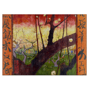 Van Gogh Blüten tragender Pflaumenbaum nach Hirosh Schneidebrett