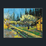 van gogh - Blütengarten, Postkarte<br><div class="desc">Vincent van Gogh Landschaftsmalerei,  Blühender Obstgarten.</div>