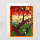Van Gogh Blütenpflanze Tree nach Hiroshige Postkarte (Vorne/Hinten)