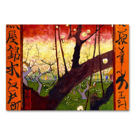 Van Gogh Blütenpflanze Tree nach Hiroshige Tischnummer (Vorderseite)