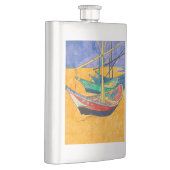 Van Gogh Boats Impressionismus Beach Flachmann (Rechts)