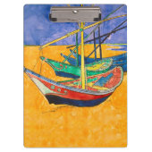 Van Gogh Boats Impressionismus Beach Klemmbrett (Vorderseite)