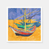 Van Gogh Boats Impressionismus Beach Serviette (Vorderseite)