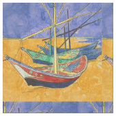 Van Gogh Boats Impressionismus Beach Stoff (Nahaufnahme)