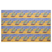 Van Gogh Boats Impressionismus Beach Stoff (Fat Quarter (45,7 x 55,9 cm))
