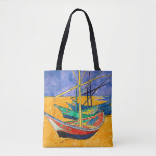 Van Gogh Boats Impressionismus Beach Tasche