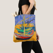 Van Gogh Boats Impressionismus Beach Tasche (Von Nahem)