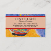 Van Gogh Boats Impressionismus Beach Visitenkarte (Rückseite)