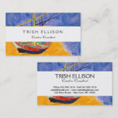 Van Gogh Boats Impressionismus Beach Visitenkarte (Vorne/Hinten)