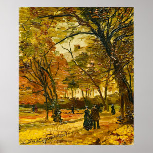 Van Gogh Bois de Boulogne Menschen beim Spazieren Poster