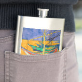 Van Gogh Boote Impressionismus Strand Flachmann (Beispiel)