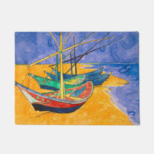 Van Gogh Boote Impressionismus Strand Fußmatte