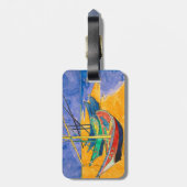 Van Gogh Boote Impressionismus Strand Gepäckanhänger (Rückseite vertikal)