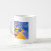 Van Gogh Boote Impressionismus Strand Kaffeetasse (Vorderseite Links)