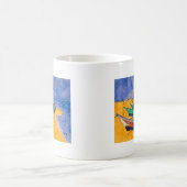 Van Gogh Boote Impressionismus Strand Kaffeetasse (Mittel)