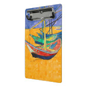 Van Gogh Boote Impressionismus Strand Mini Klemmbrett (Gewinkelt2)