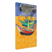 Van Gogh Boote Impressionismus Strand Mini Klemmbrett (Schrägansicht)