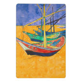 Van Gogh Boote Impressionismus Strand Mini Klemmbrett (Rückseite)